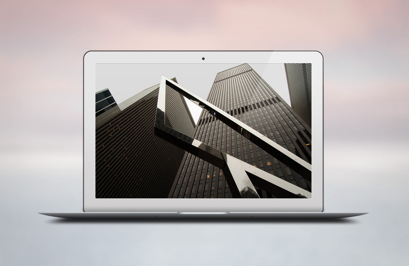 Modern webdesign, prototype, macbook air